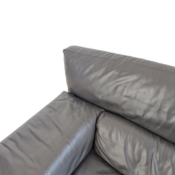 Knoll Brigadier Dreisitzer Leder schwarz Cini Boeri Hochlehner – 3-5 Sitzer Sofas, Wood, Leather (photo 7 of 12)
