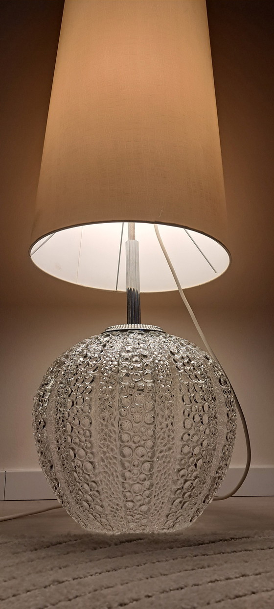 Image 1 of Floor lamp made of bubble glass by Hustadt, Germany, 1960s
