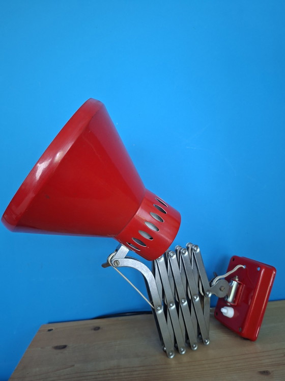 Image 1 of Prachtige rode Spaanse vintage accordeon wandlamp