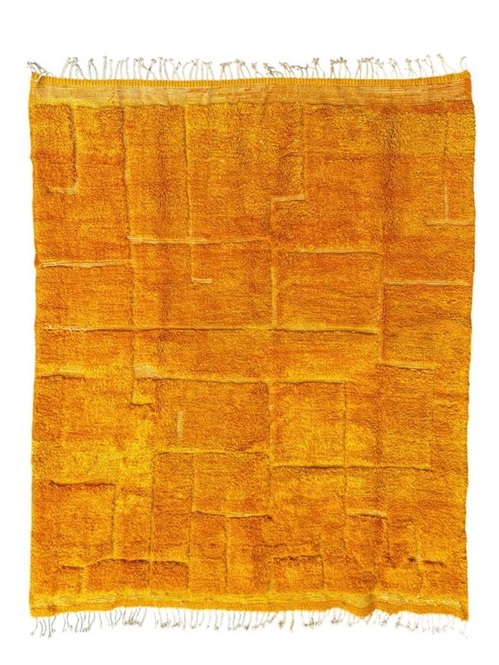 Image 1 of Orange Moroccan wool rug 250x330 cm– Handmade geometric rug – Contemporary Berber carpet