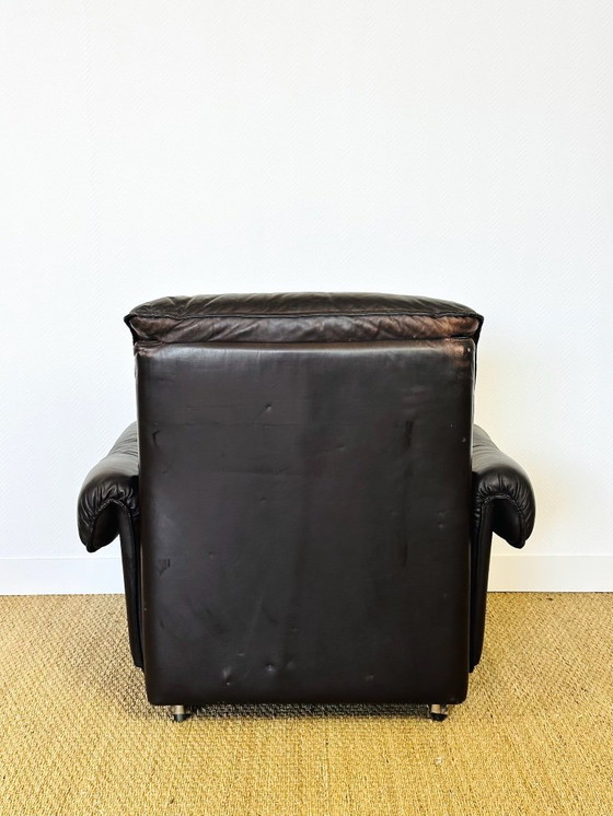 Image 1 of Canapé Modulaire et fauteuil vintage en Cuir, Allemagne, 1970, Set de 4