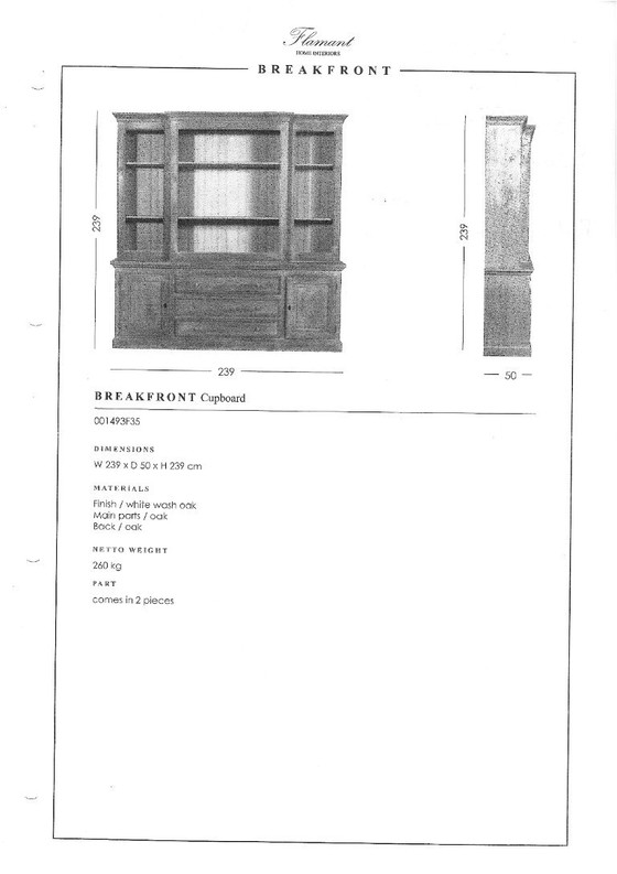 Flamant Breakfront Bookcases in white washed oak, Wood, Brown, Modern (photo 4 of 5)