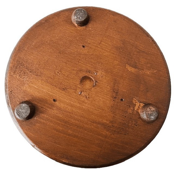 Image 1 of Piedistallo basso per piante in legno massello, stile vintage anni '60 (metà secolo).