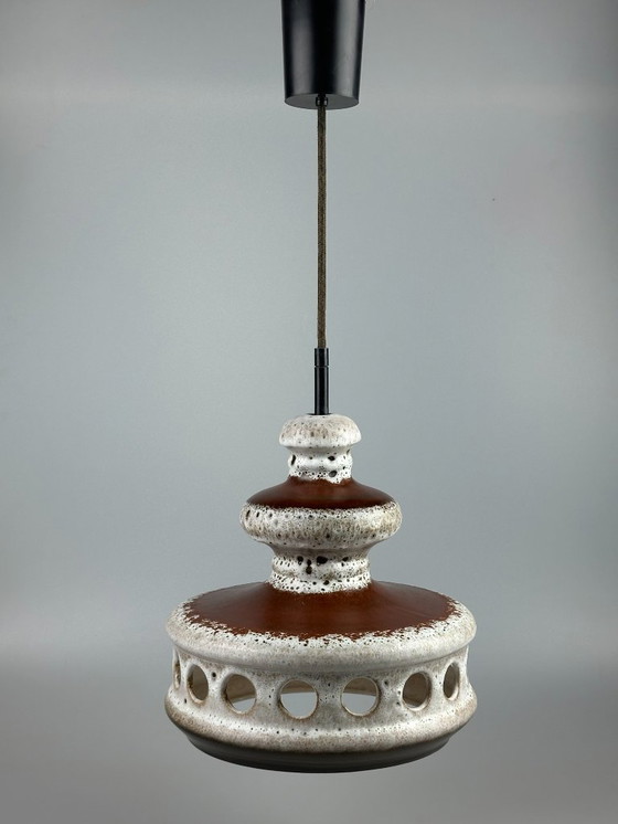 Image 1 of 60s 70s keramische plafondlamp hanglamp Mid Century Design