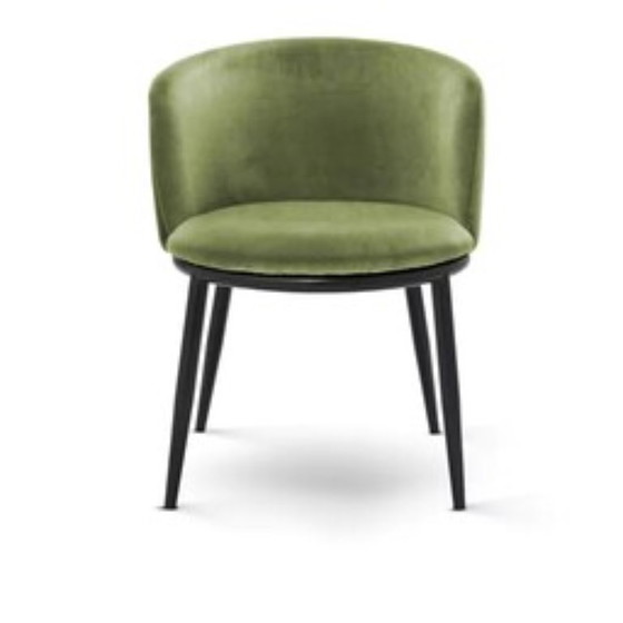 Filmore set van 2 - Cameron light green – Eichholtz, Eetkamerstoelen, Metal, Velvet (photo 3 of 5)