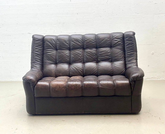 Vintage leather sofa, 1970s – 2 seaters (photo 6 of 13)