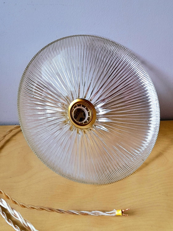 Image 1 of Holophane glazen hanglamp