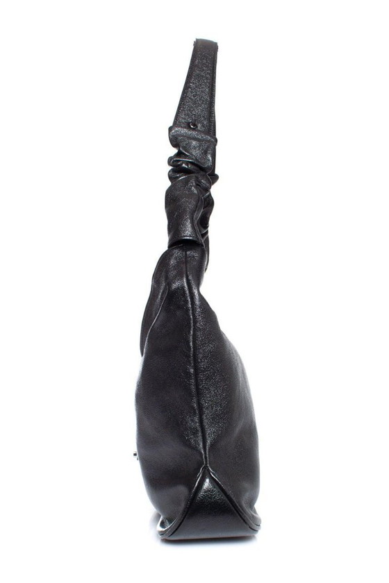 Image 1 of Maison Du Posh, borsa in pelle stropicciata effetto metallico