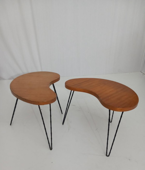 Image 1 of Ensemble de 2 petites tables italiennes, 1950