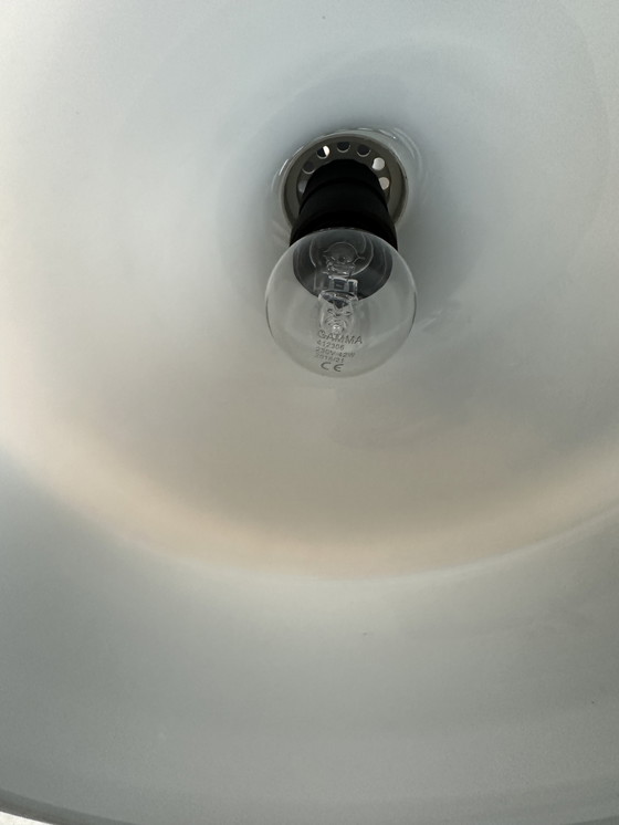 Image 1 of 2x vintage opaline hanglampen - pastelblauw