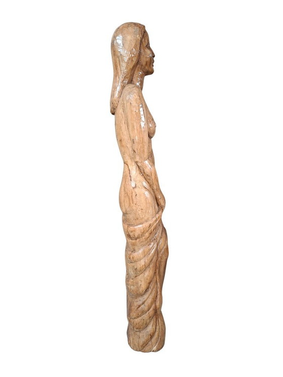 Image 1 of Important 20th Century Wooden Sculpture Female Nude '40