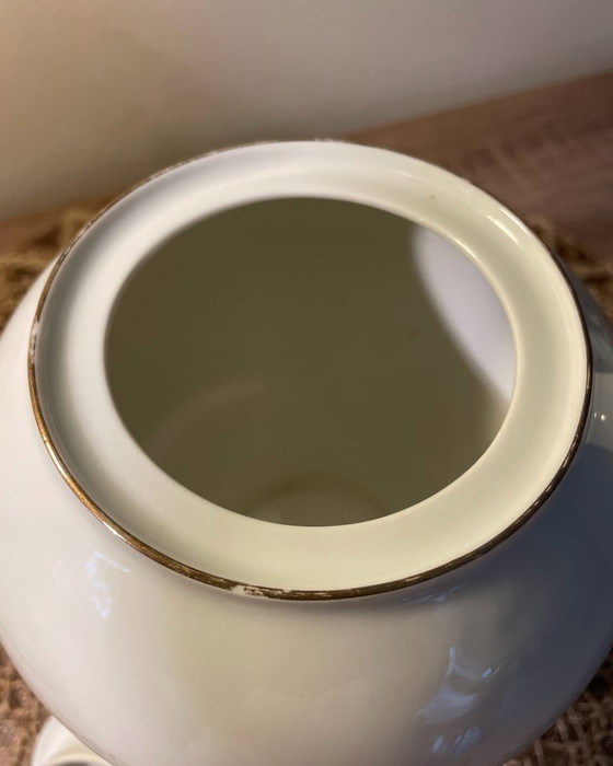 Image 1 of Seltmann Weiden Liane Teapot Bavaria – Vintage Porcelain Teapot with Gold Trim – 20 cm – Germany