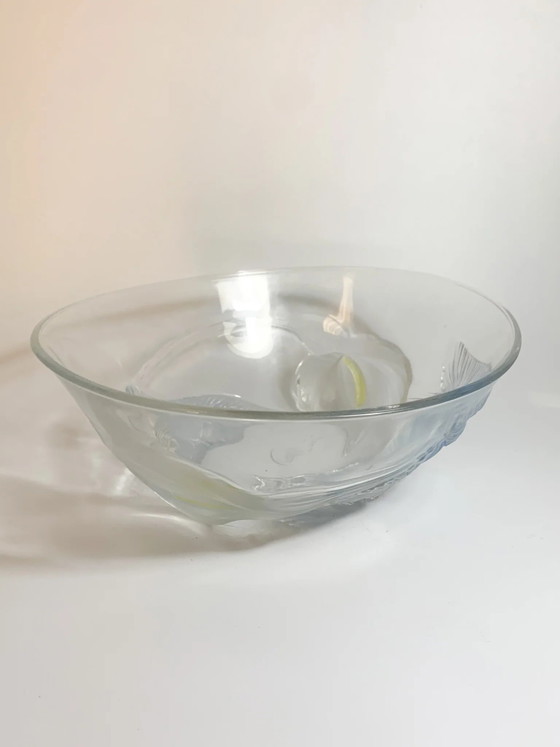Coupe centre de table florale en verre français des années 1950, Objets déco (photo 5 sur 8)