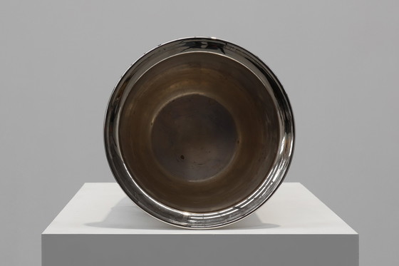 Image 1 of Mid century French silver plated ice bucket with lion heads, France