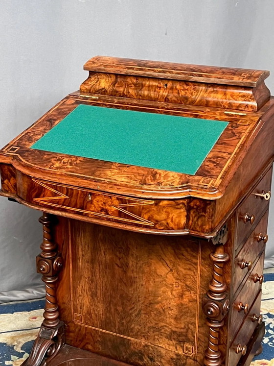 Magnifique secrétaire de bureau victorienne de Davenport. – Bureaux (photo 4 of 8)