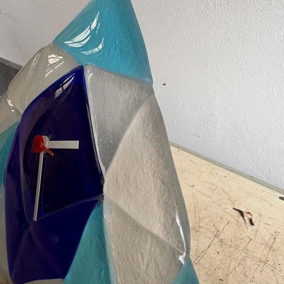 Image 1 of Orologio da tavolo vintage, vetro di Murano, di Nason & C.