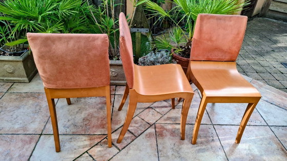 Tres sillas Finn Ligne Roset elaboradas con madera preciosa. – Sillas de comedor, Wood, Textile (photo 2 of 6)