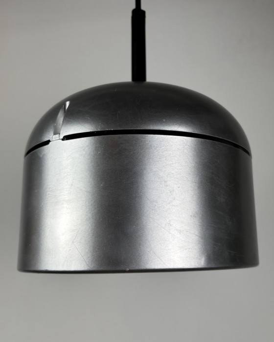 Image 1 of Staff Leuchten Arnold Berges Duo Silver Vintage Pendant Lamp, Space Age, 70s, Mid Century, Industrial design, Germany, 1970s