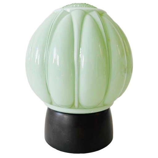 Plafonnier Thabur Art Déco vert menthe 1930