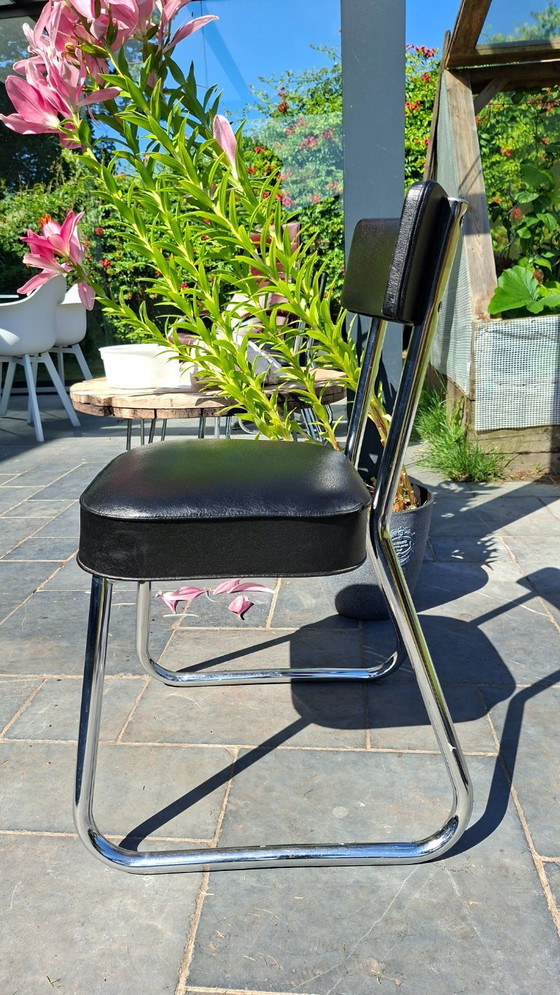 Mid Century Bauhaus Style Chairs – Eetkamerstoelen, Skai (photo 11 of 16)