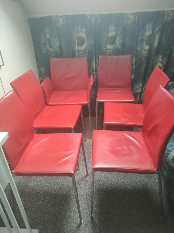 Image 1 of 6x Zanotta Eettafelstoel Lia