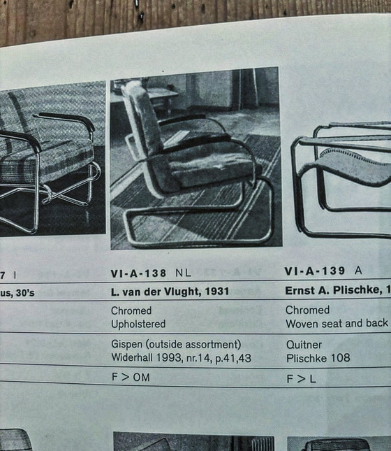 Image 1 of Rare L. vd Vlught (Gispen) Armchair, Model VI-A-138, 1931-