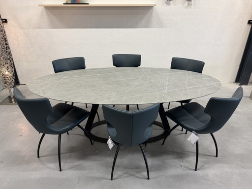 Harvink Fier Dining Table Ceramic Stone 225xD115