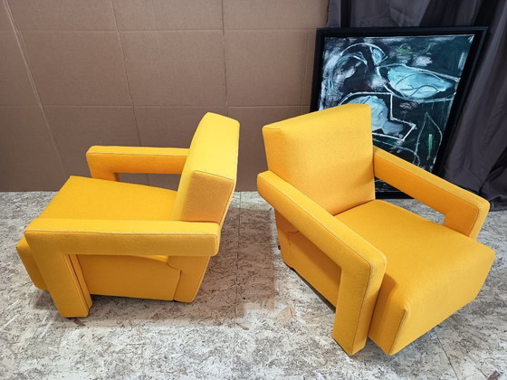 Image 1 of CASSINA 2x Poltrona 637 Utrecht 2024 (NUOVO, mai usato) in lana gialla KVDRAT € 6.600