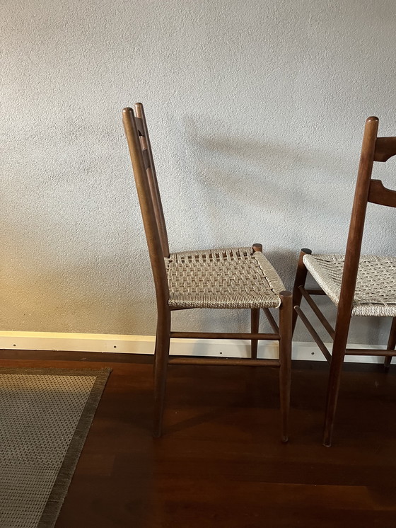 Image 1 of Set of vintage chairs in the style of a design by the Italian designer Gio Ponti
