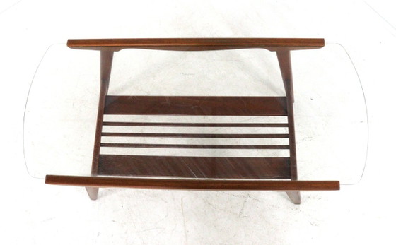 Tavolino da caffè vintage con portariviste in teak e vetro – Tavolini da caffè, Wood, Glass (photo 17 of 18)