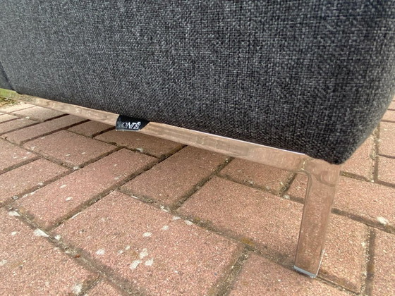 Image 1 of Sofá esquinero de tela gris oscuro Montel