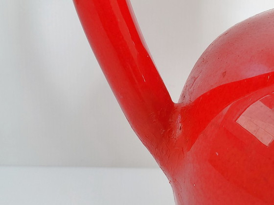 Image 1 of IMPORTANT VINTAGE 1950s RED CERAMIC PITCHER FROM VALLAURIS BY ANDRE BAUD 50S 1950S