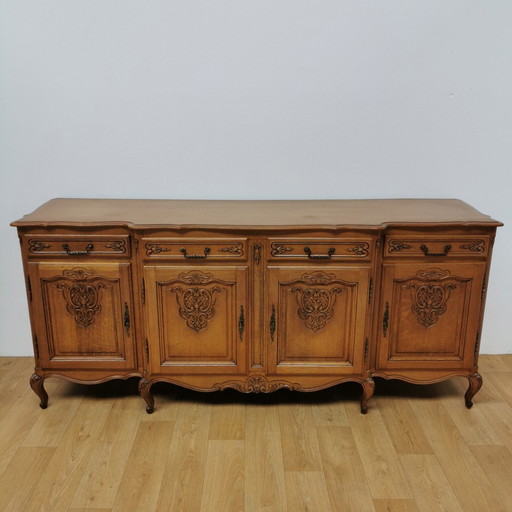 Vintage Country Louis XV Wall Cupboard, Buffet Cupboard, Dresser Chest of Drawers