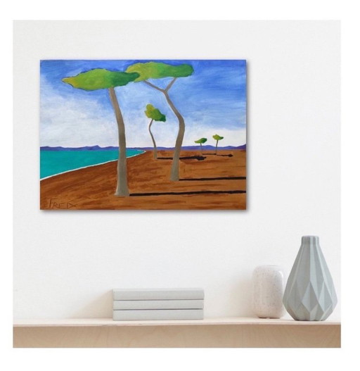 Acrylique sur toile.  Format 40x30cm. 
