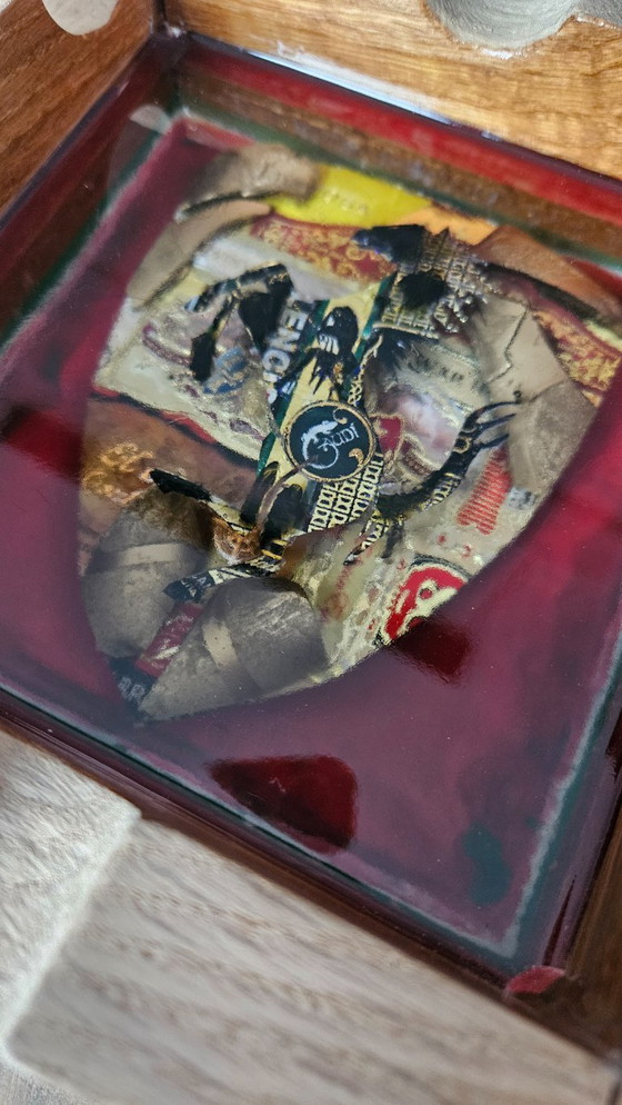 Image 1 of Exclusive Artequi "Ferrari Tribute" Ashtray – Handcrafted from Thin Oak & Epoxy – 1947 Heritage Edition