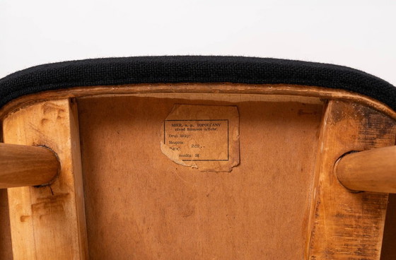 Image 1 of Set di 4 sedie da pranzo Mid-Century di Antonin Šuman, rivestite in tessuto Kvadrat