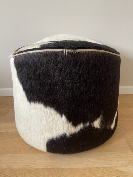 IKEA Niels Gammelgaard Pouf Rotatif en Peau de Vache 2006 – Poufs & repose-pieds, Cuir (photo 6 of 13)