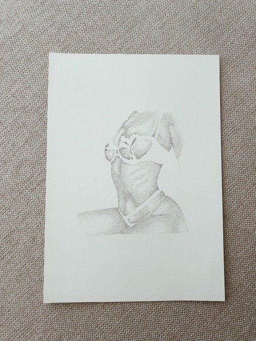 Drawing of the female body