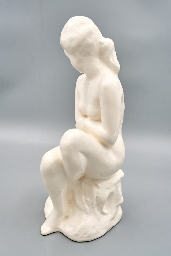 Ceramic Woman Figure, Jihokera Bechyně, 1986, Czechoslovakia – Sculpture (photo 4 of 19)