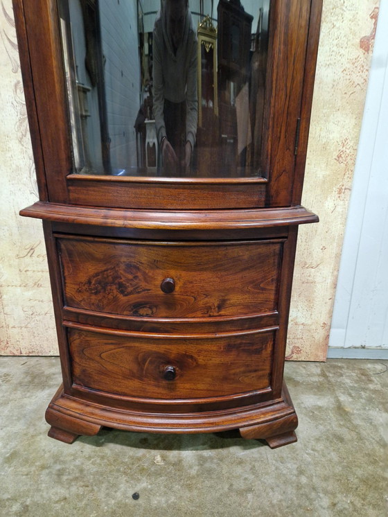 Image 1 of Classic English mahogany display cabinet, china cabinet, and drinks cabinet, dimensions 64x43cm and 180cm high.