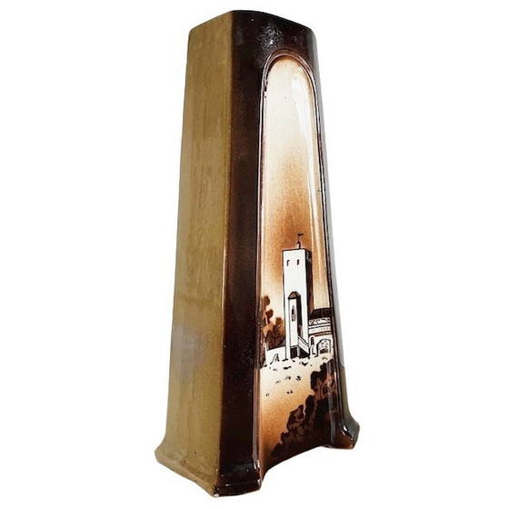 Image 1 of Antique Art Deco ceramic vase Utrecht Faience and tile factory Holland 1900s