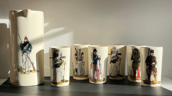 Image 1 of Set da aranciata vintage in ceramica