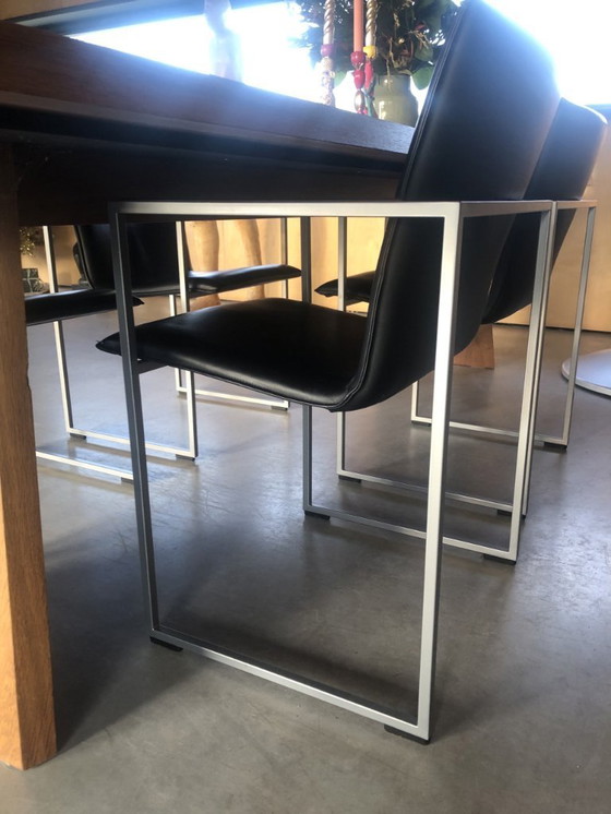 Image 1 of Arco Frame chair black leather 4x