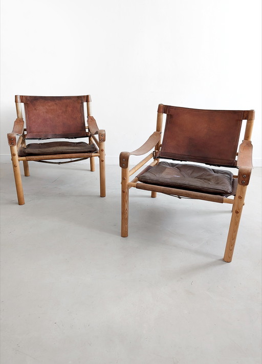 2x Arne Norell 'Sirocco' Safari Stoelen