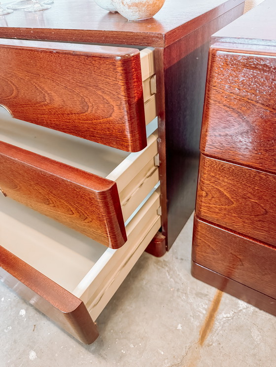 Image 1 of Set di 2 comodini vintage con 3 cassetti, anni '80