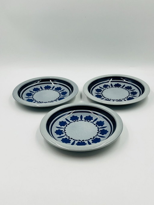 Juego de 3 platos antiguos Boch Baltic
