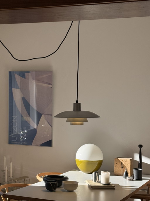 Zeldzame Vintage Limited Louis Poulsen PH 4/3 ontwerp van Poul Henningsen in ruw aluminium