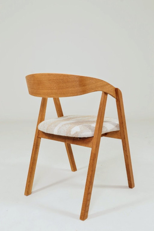 Silla de oficina estilo rústico madera de roble safari beige