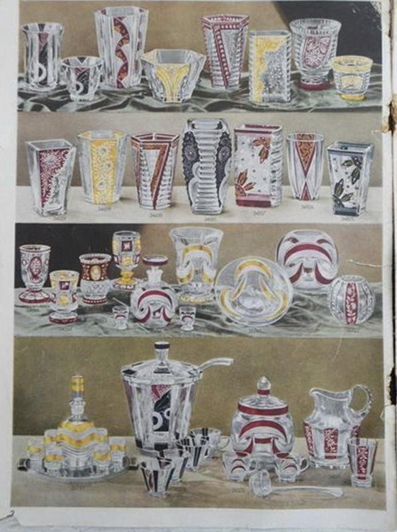 Servizio da Liquore Cubista Art Déco in Cristallo di Karl Palda, anni '30, Set di 8 – Bicchieri e caraffe (photo 17 of 17)