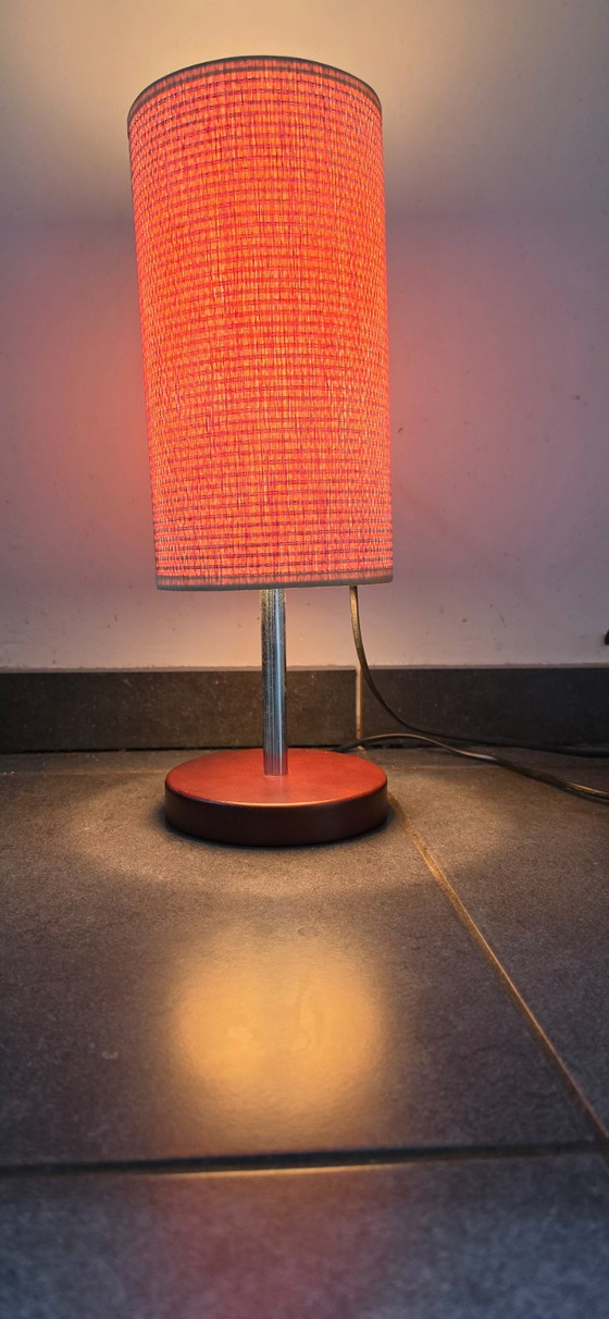Tarogo W.561, table lamps with woven shades, Textile, Metal, Beige, Modern (photo 5 of 5)